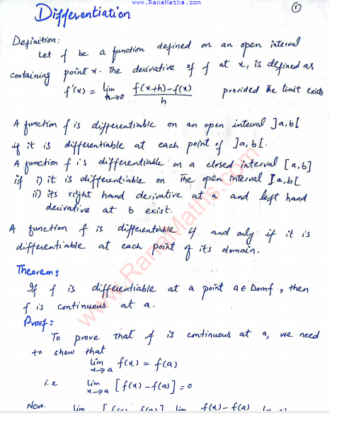 Calculus and Analytical Geometry Lec#5 www.RanaMaths.com